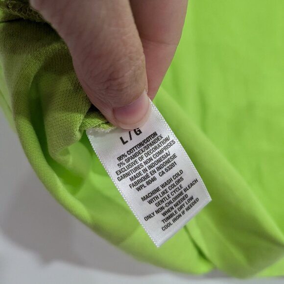 *3/$10* BNWT Aeropostale Polo T-Shirt Lime Green Size Large - Picture 5 of 5